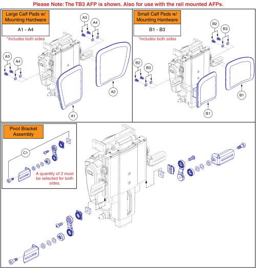 Afp Calf Pads parts diagram