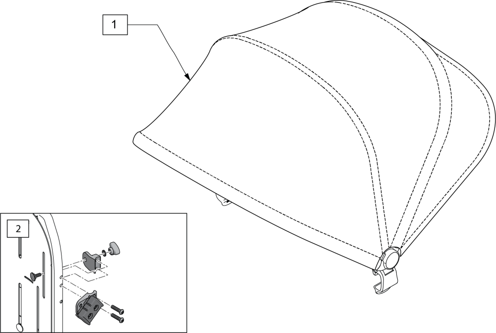 Moderate Seating Canopy parts diagram