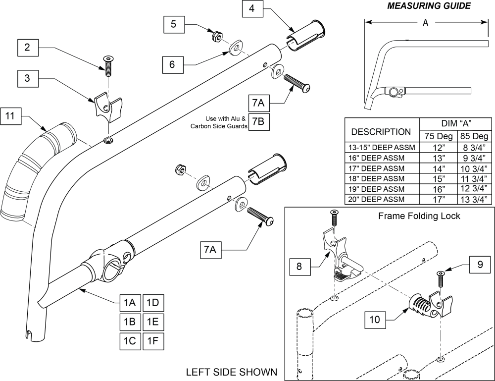 Fixed Front Side Frame parts diagram