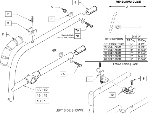 Fixed Front Side Frame parts diagram