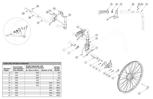 Rogue Xp Drum Brake parts diagram
