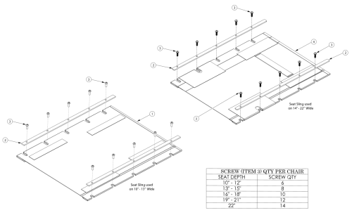 Rigid Seat Upholstery parts diagram