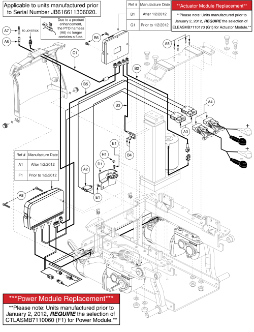 Q-logic Electronics Assy, Accu-trac, Power Seat Thru Joystick, Q6 Edge parts diagram