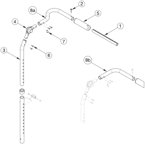 Flip Adjustable Height With Adjustable Handle Backrest - Growth parts diagram