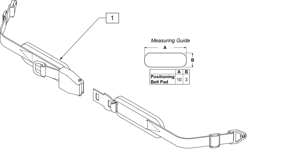 Aircraft Buckle Positioning Belt parts diagram