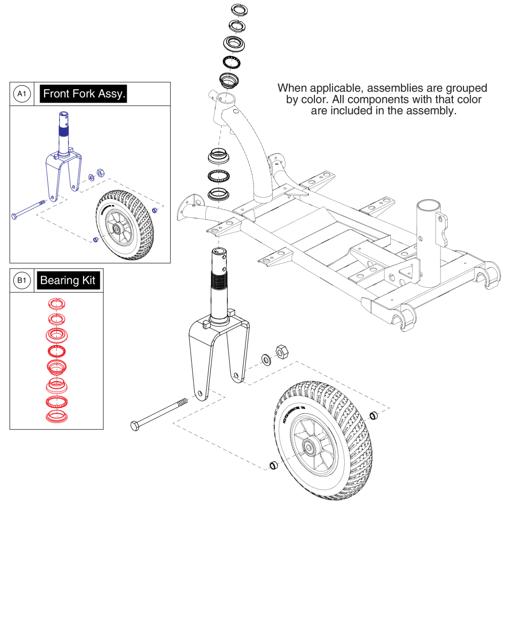 Fork parts diagram