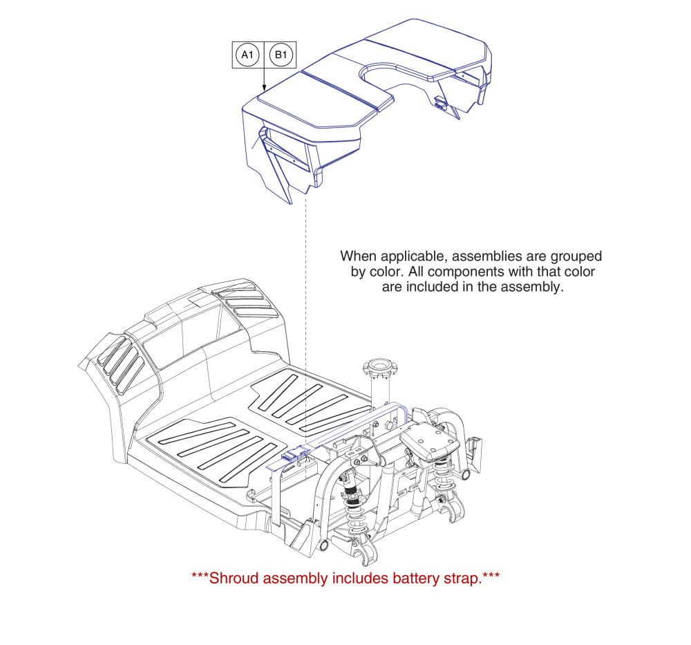 Battery Box Shroud Assy parts diagram