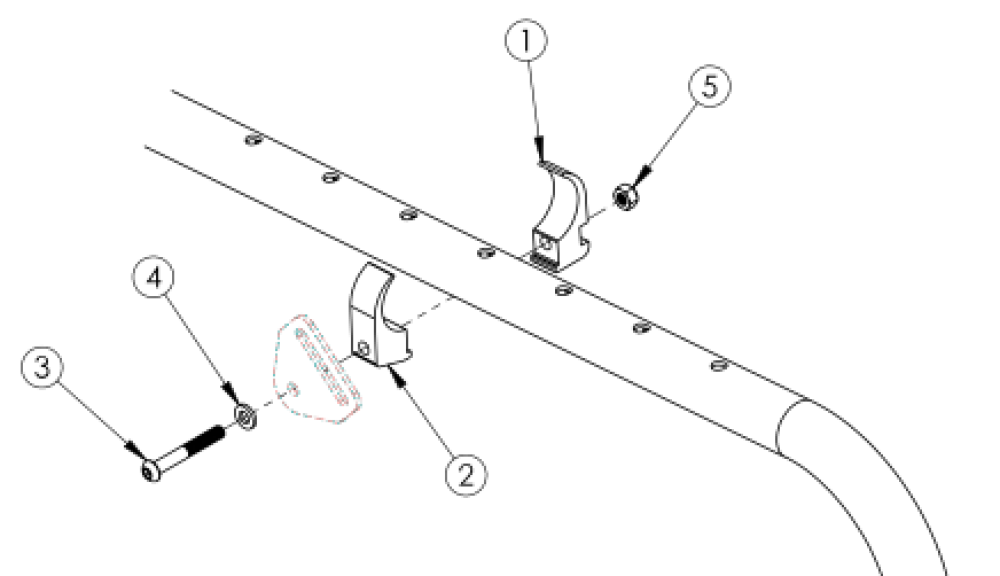 Ki Mobility Belt Mounting Clamp parts diagram