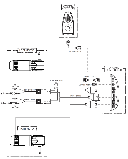 Dynamic Electronics Diagram, Elite 14 parts diagram