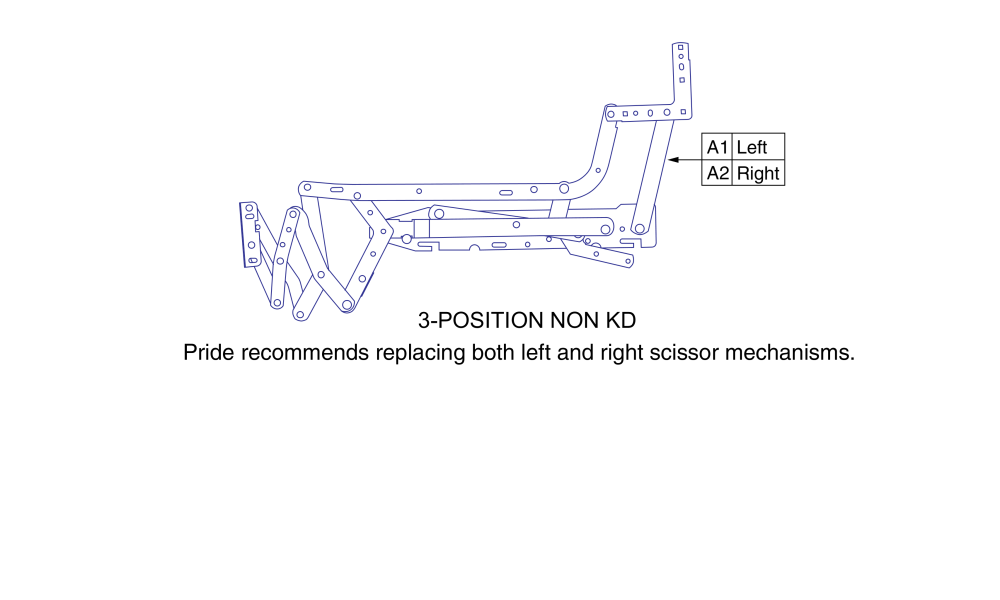 3-position Scissor Mech, Standard parts diagram