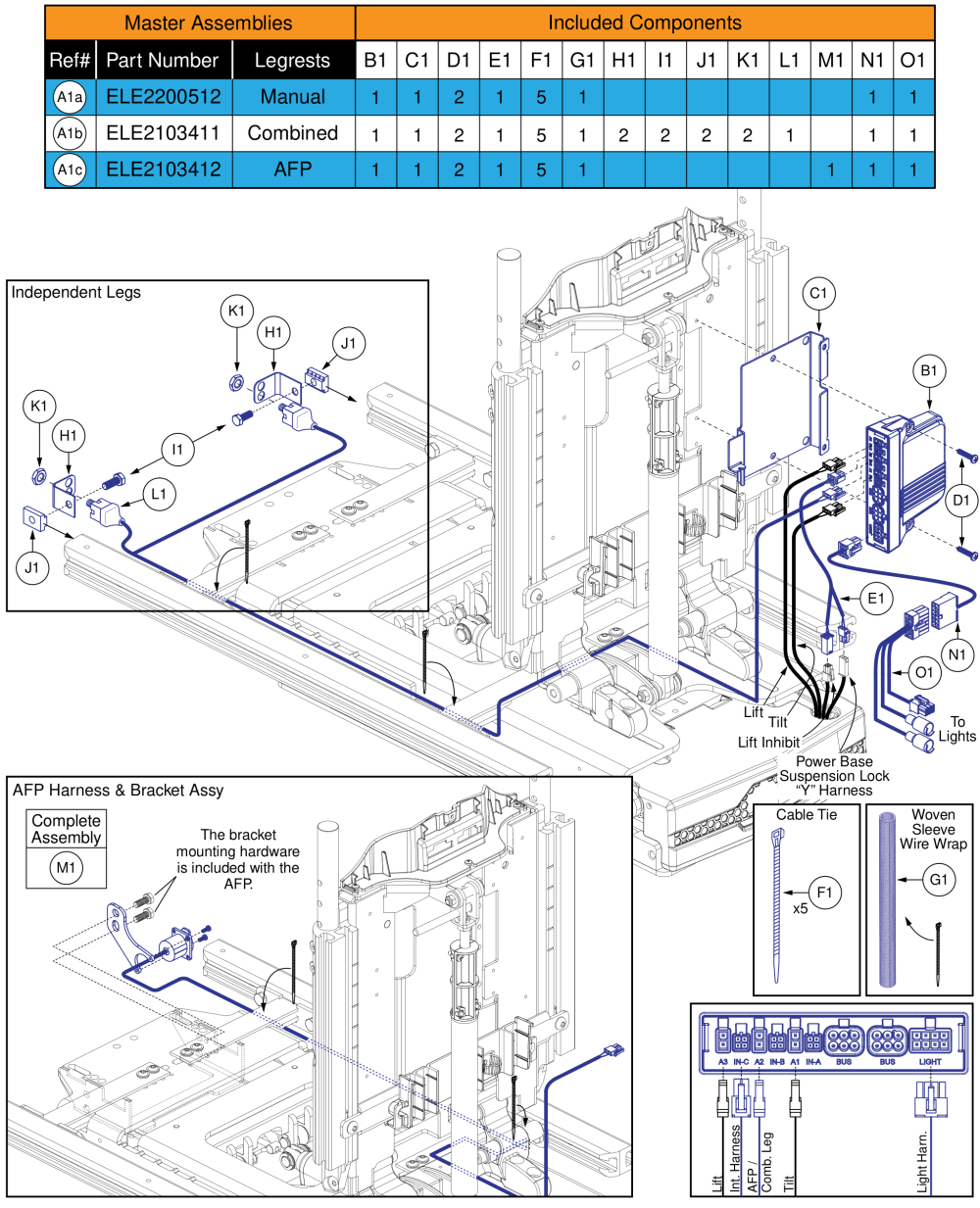 Ql3 Am3l, Tb3 Lift & Tilt (stretto W/ Front Seat And Rear Door Lights) parts diagram