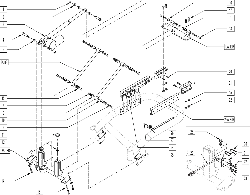 Tilt Recline Assembly parts diagram