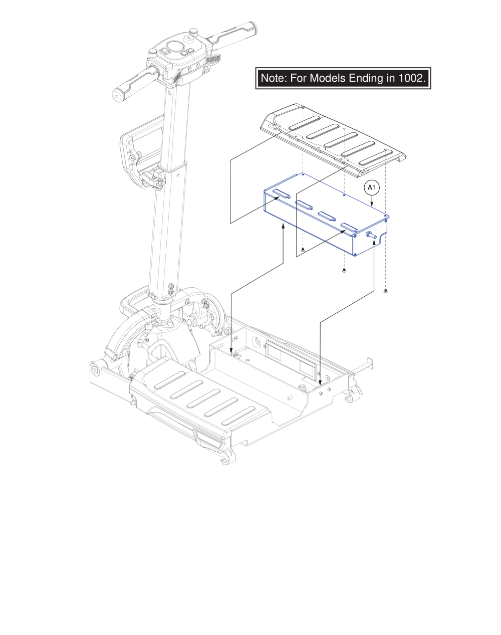 Battery, For Models Ending In 1002. parts diagram