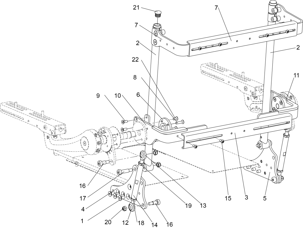 Rehab Fixed Canes Asp Flexi Arms parts diagram