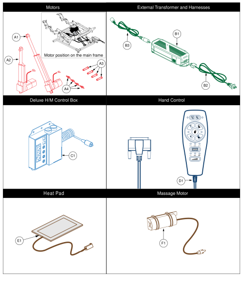 Lc525ihm, Dual Motor, Delta Drrive, Heat And Massage parts diagram