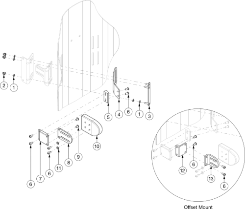 Axiom Custom Back Fixed Laterals For Axcpl parts diagram