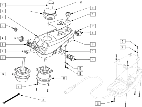 Qtronix Remote Joystick Parts parts diagram