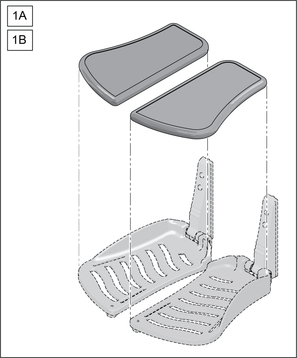 Footplate Gel Pads parts diagram