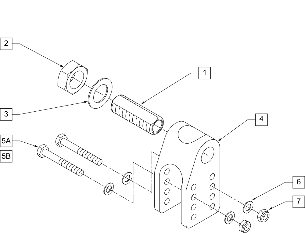 Axle Bracket (s/n Prefix Cgt) parts diagram