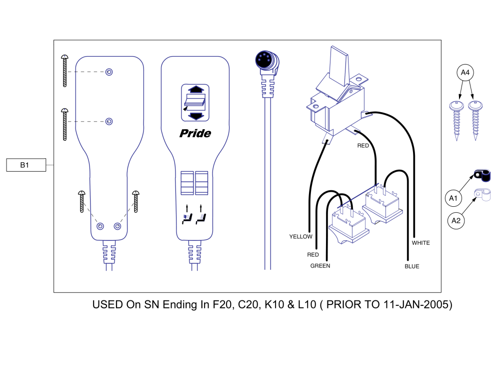 Used Prior To The 015 Day  Of 2005 parts diagram