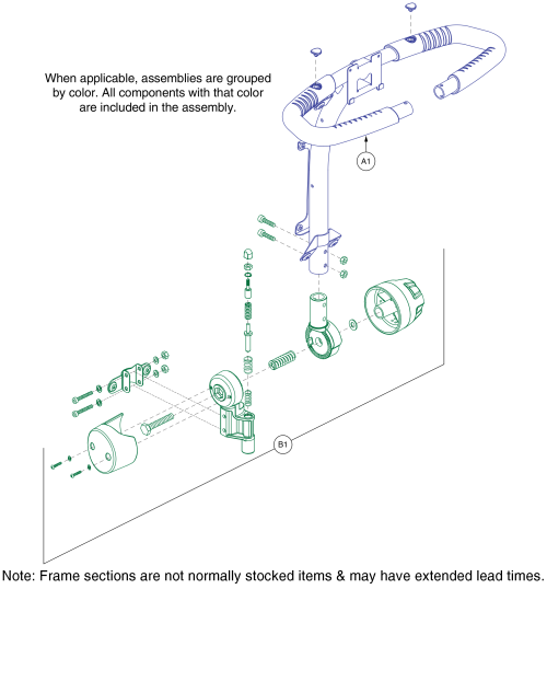 Tiller Assembly, Delta, Va Victory parts diagram