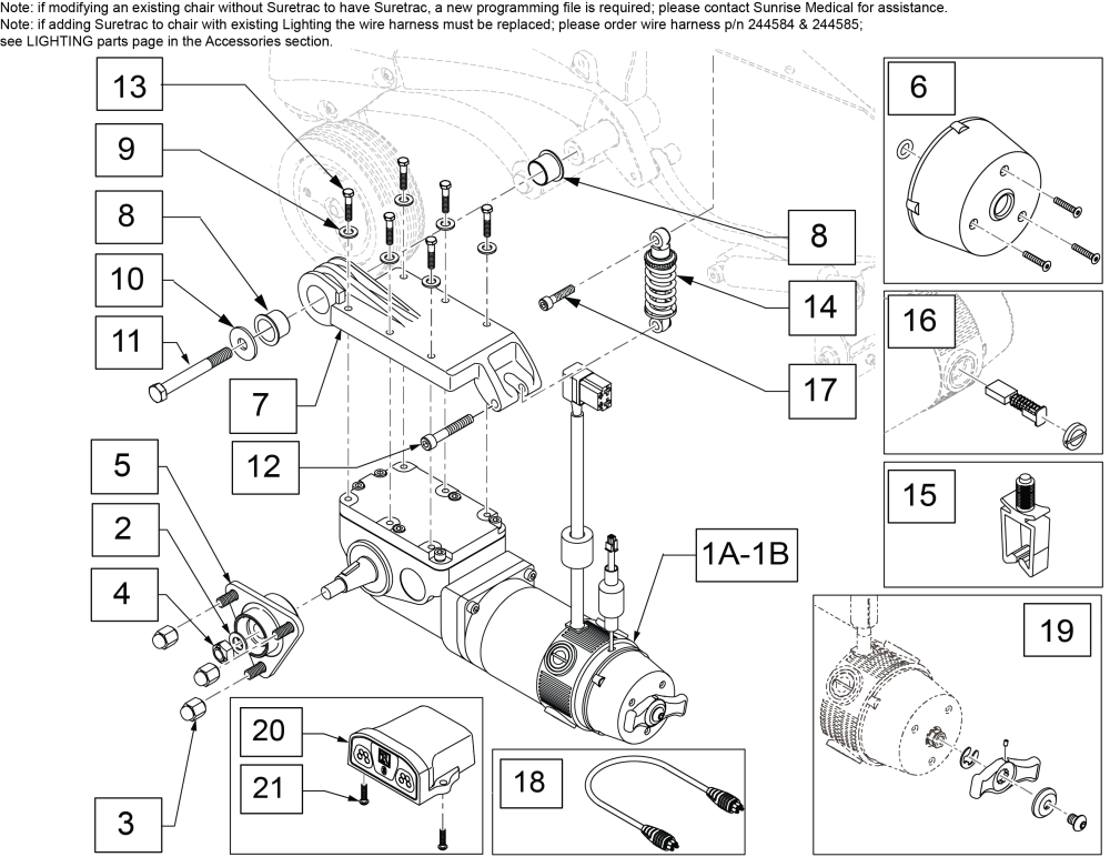 Suretrac Motors And Motor Mount Q700 Up Prior To S/n Q7um-050965 parts diagram