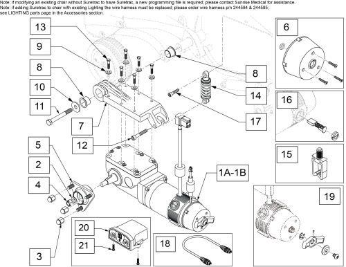 Suretrac Motors And Motor Mount Q700 Up Prior To S/n Q7um-050965 parts diagram