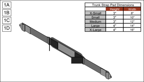 Trunk Strap Pad parts diagram