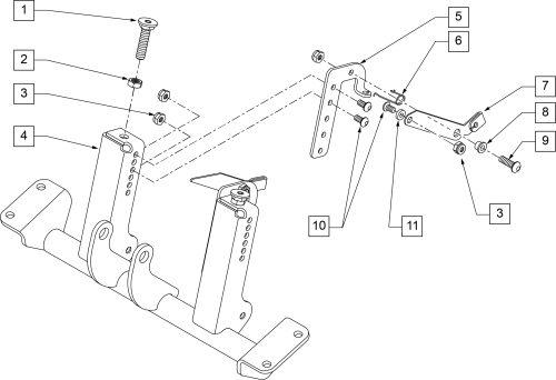 Tilt Lower Actuator Mount Assembly S636/s646/s646se parts diagram