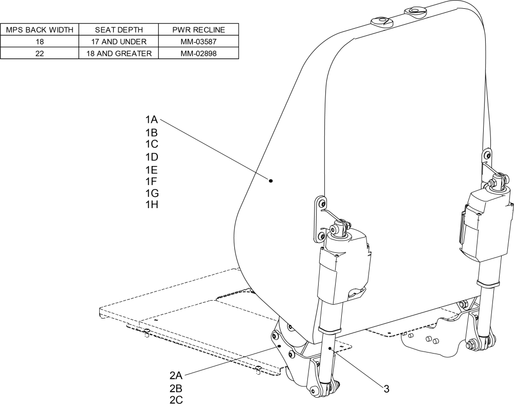 Mps Pwr Rec Asp For Std Arms parts diagram