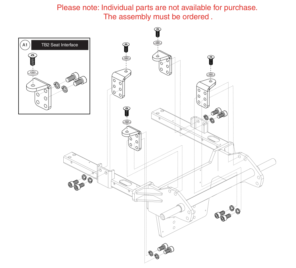 Seat Interface - Tb2 Tilt/tilt & Recline, Rival (r44) parts diagram