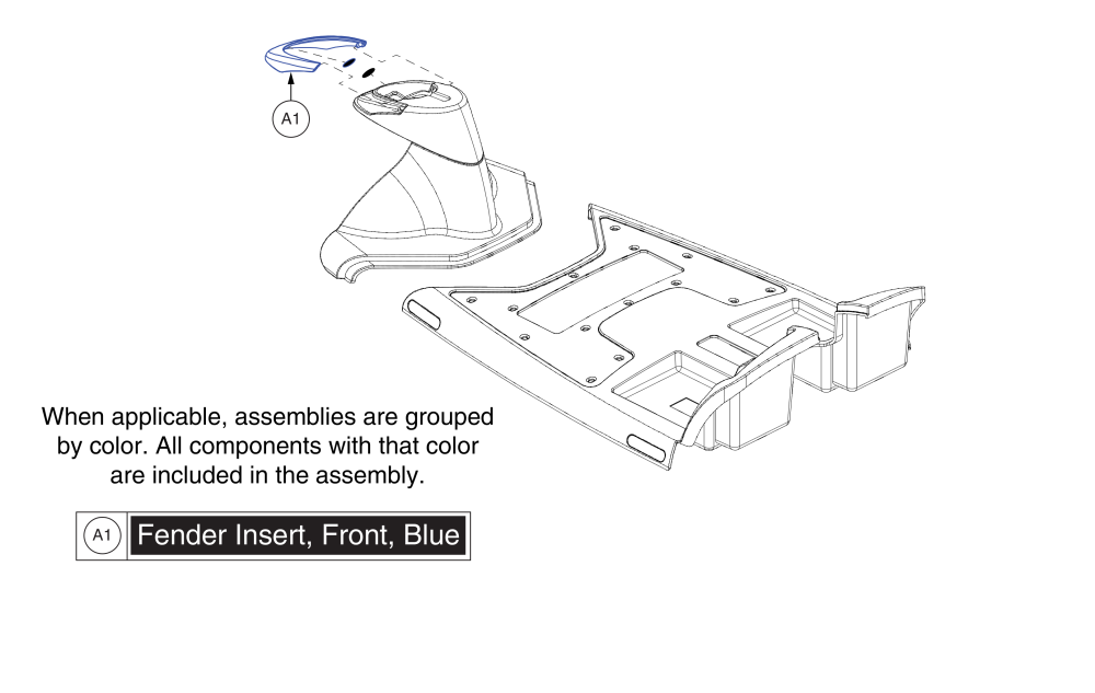 Front Shroud Inserts, 3 Wheel, Version 2 parts diagram