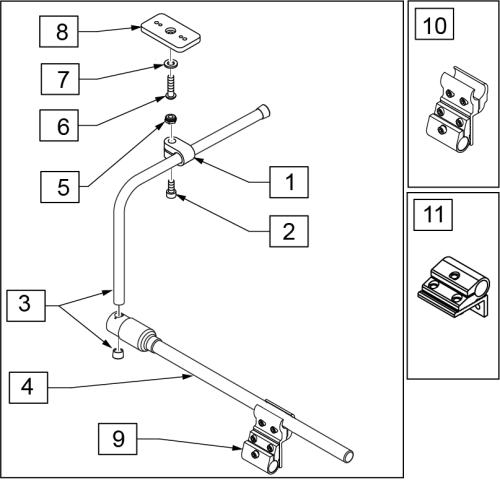 Touch Drive 2 Midline Mounting Hardware parts diagram