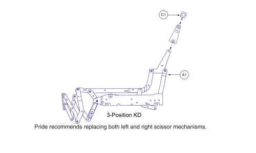 3 Position Scissor Mechanisms, Brkindv1186 parts diagram