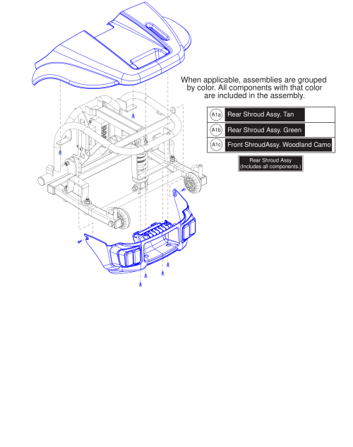 Rear Shroud And Light Assy parts diagram