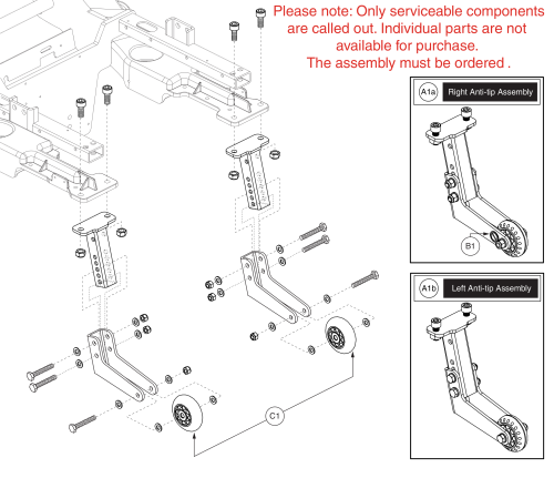 Anti-tip Assy, Rival (r44) parts diagram