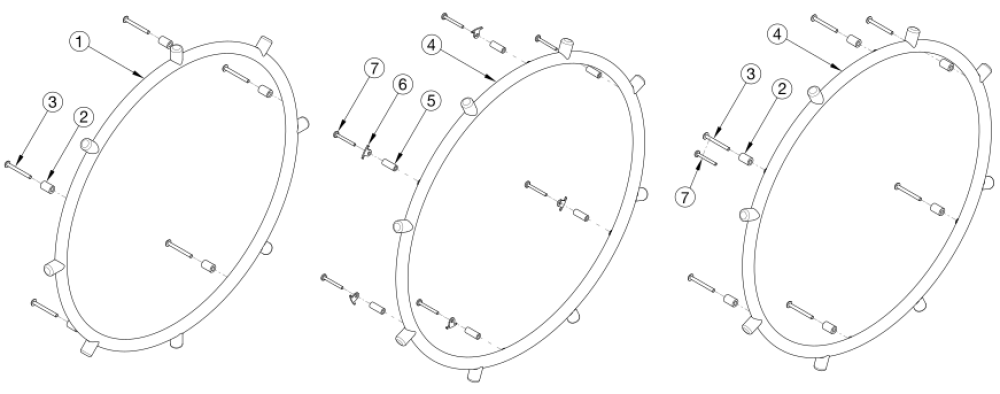 Rogue Xp Projection Handrim parts diagram
