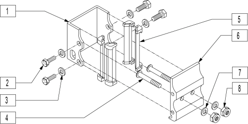 Single-post Ht Adjustable Armrest Receiver parts diagram