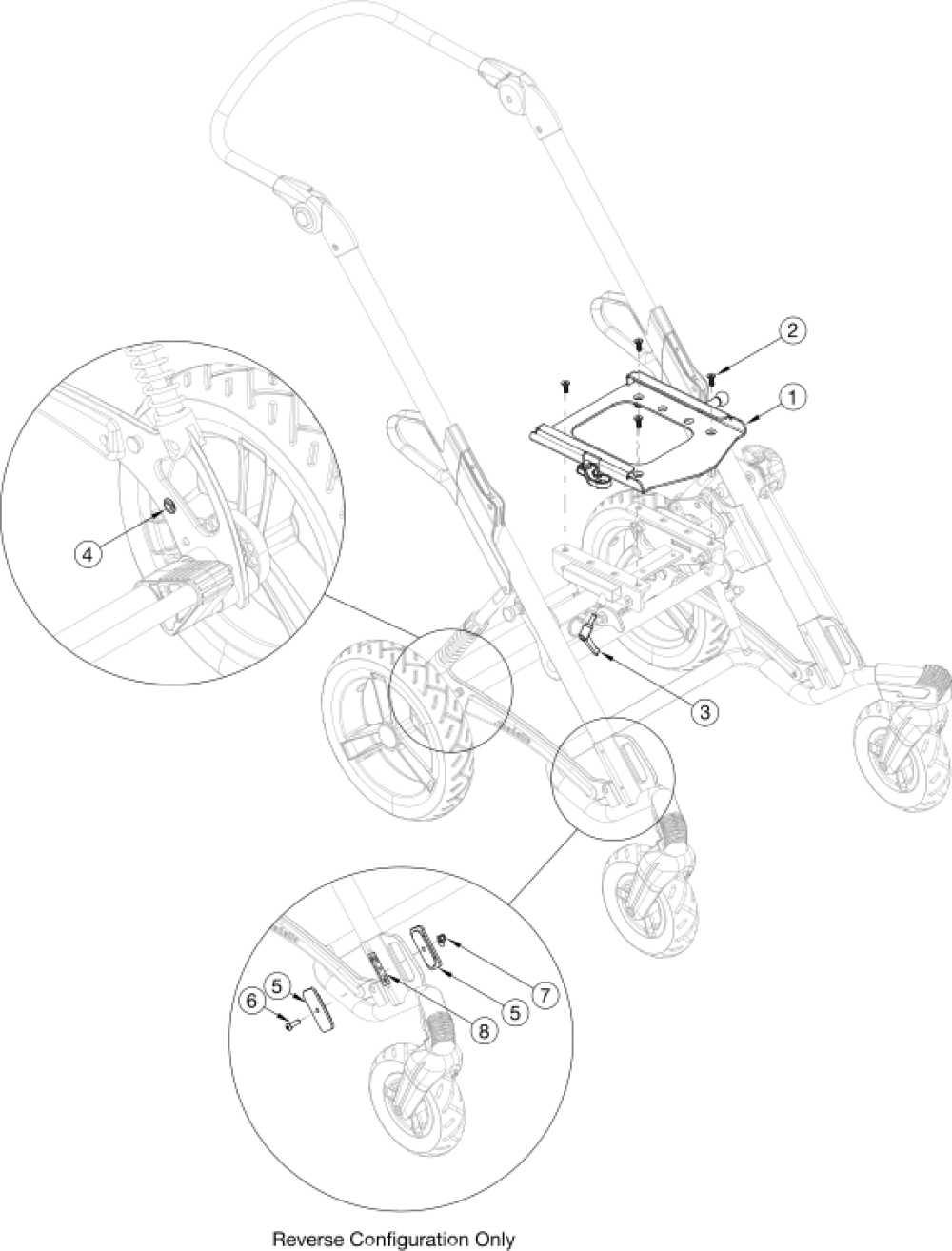 Tyke Seat Frame parts diagram