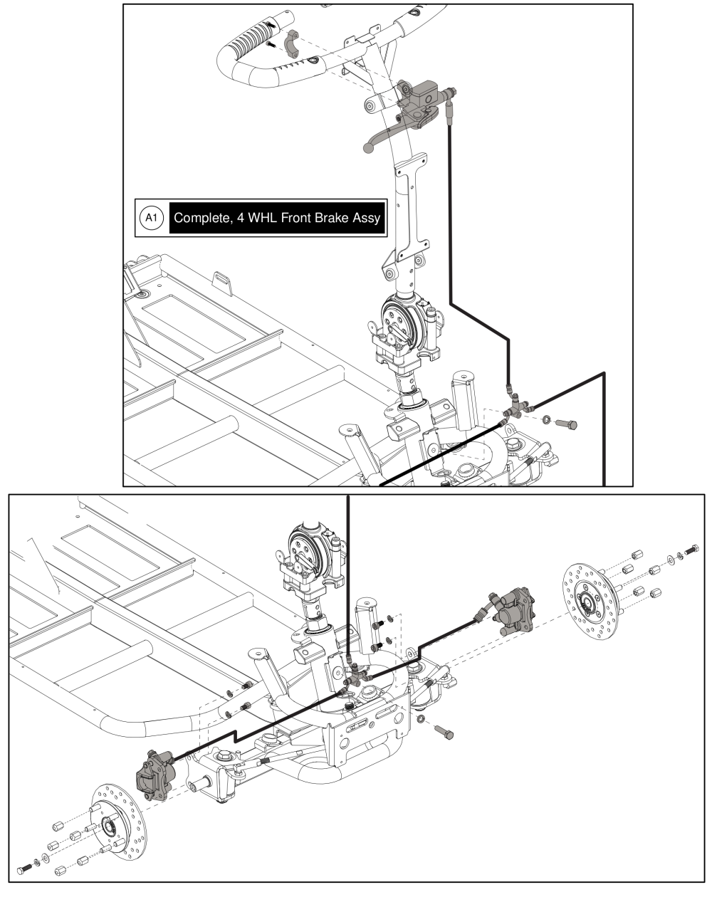 Hand Brake Assy, Pursuit 2 parts diagram