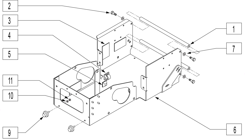 Battery Box P222se parts diagram