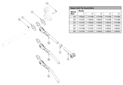 User Activated Anti-tips Clik parts diagram