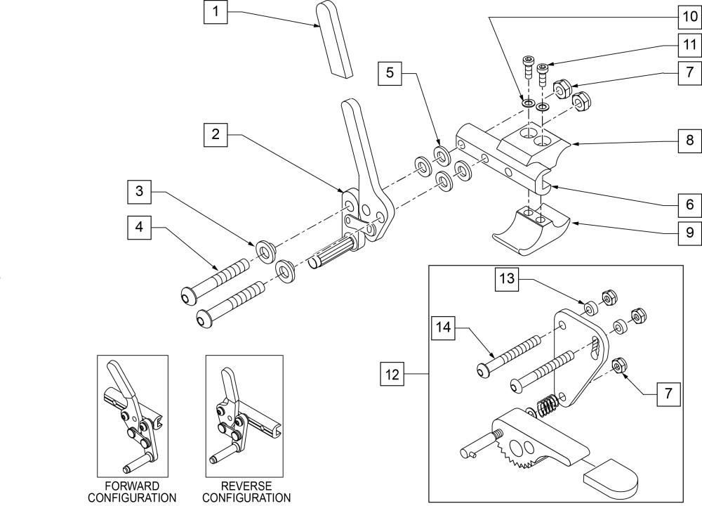 Wheel Lock Push To Lock (quickie Style) parts diagram