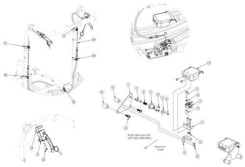 (discontinued 2) Focus Cr Dual Hand Tilt Mechanism Adjustable Height With Adjustable Handle Back parts diagram