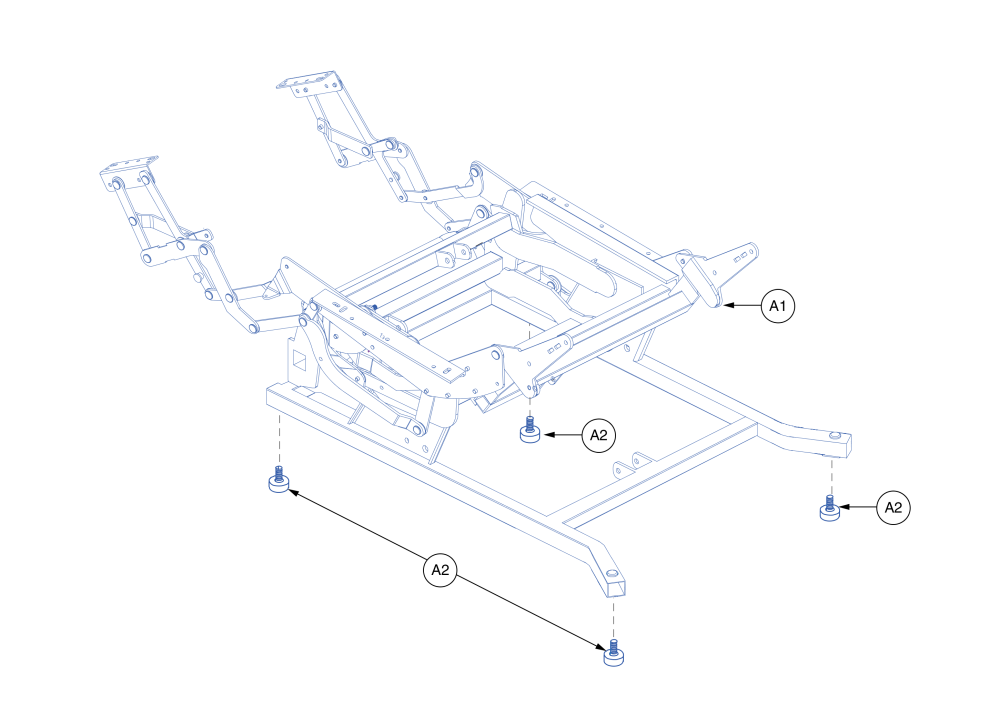 Lift Frame Assy W/ Integrated Scissors, Infinite Position Lay Flat (dash 2), Mec1700808 parts diagram