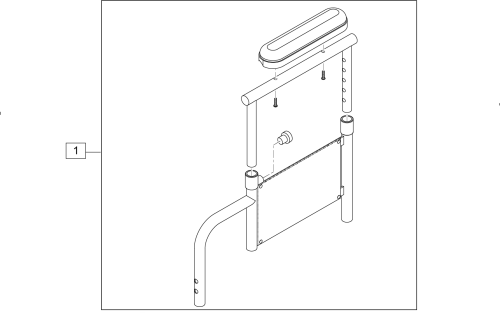 Height-adjustable Armrest Desk Padded (2000, 3000, 4000 Recliner) parts diagram