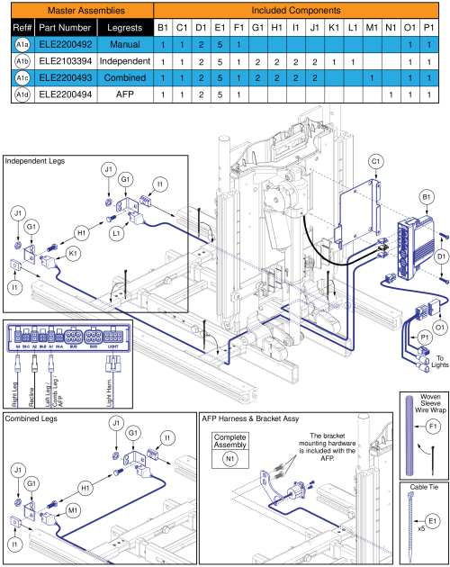 Ql3 Am3l, Tb3 Recline (stretto W/ Front Seat And Rear Door Lights) parts diagram