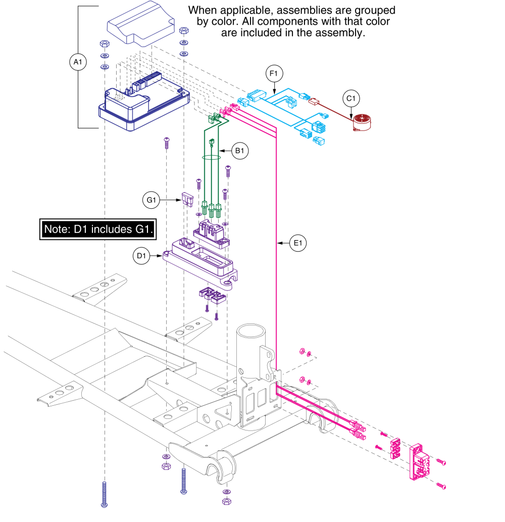 Controller Electronics, S-drive Mk Ii, Gogo Sport parts diagram