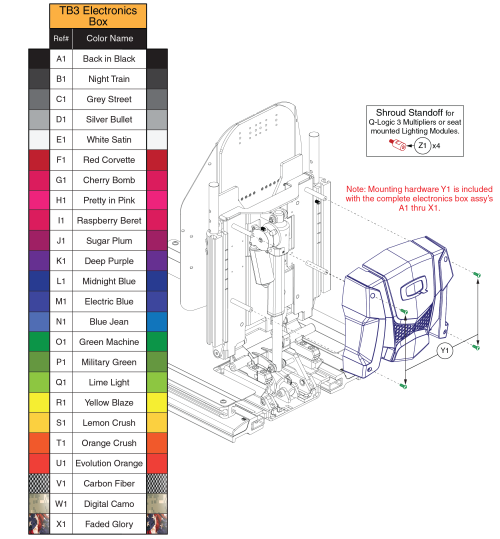 Electronics Boxes - New Quantum Colors, 6/1/15, Tb3 parts diagram