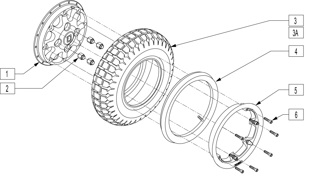 12 X 3 Drive Wheel parts diagram